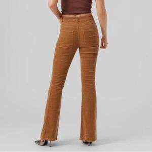 Luisa Cerano NWT Tobacco Brown High Rise Flare Leg Jeans 70s Chic Minimalist Sz6